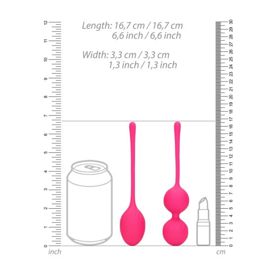 Loveline - Gewichtete Liebeskugel Set - 2-teilig (pink)