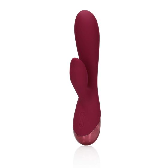 Loveline - Akkubetriebener Vibrator mit Klitorisarm (bordeauxrot)
