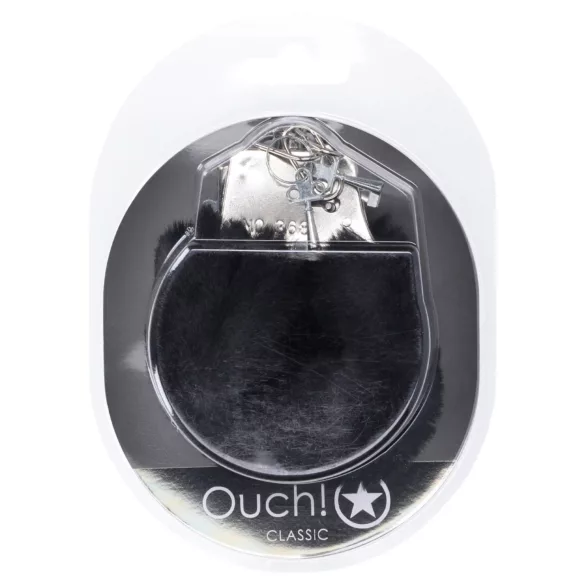 Ouch! - plüsch Handschellen (schwarz)