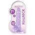 REALROCK - Transparenter naturgetreuer Dildo - Lila (17 cm)