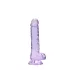 REALROCK - Durchsichtiger Realistischer Dildo - Lila (17cm)
