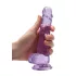 REALROCK - Durchsichtiger Realistischer Dildo - Lila (17cm)