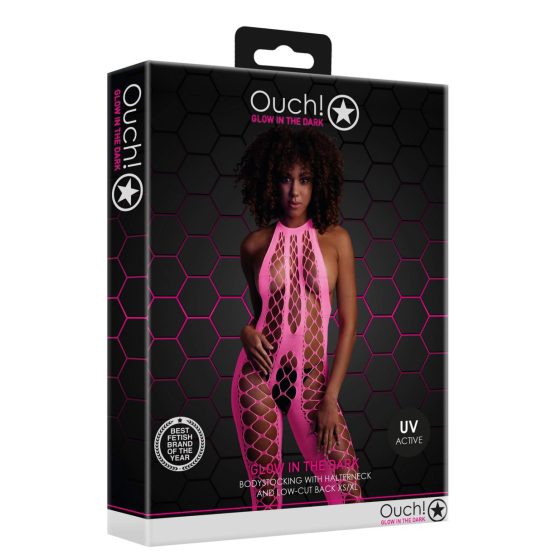 Ouch! - Fluoreszierender offener Overall (pink)