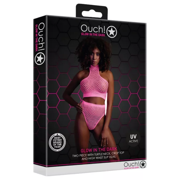 Ouch! - Leuchtendes Dessous-Set (Pink)