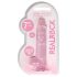 REALROCK - transparenter, lebensechter Dildo - Rosa (17 cm)