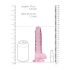 REALROCK - transparenter, lebensechter Dildo - Rosa (17 cm)