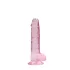 REALROCK - durchsichtiges realistisches Dildo - pink (17 cm)