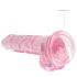 REALROCK - transparenter, lebensechter Dildo - Rosa (17 cm)