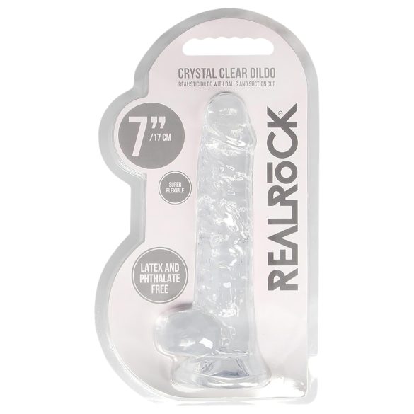 REALROCK - Transparenter, lebensechter Dildo - klar (17 cm)