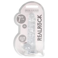   REALROCK - Transparenter, realistischer Dildo - kristallklar (17cm)