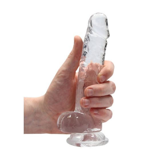 REALROCK - Transparenter, realistischer Dildo - kristallklar (17cm)