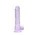REALROCK - Transparent Realistischer Dildo - Lila (19cm)