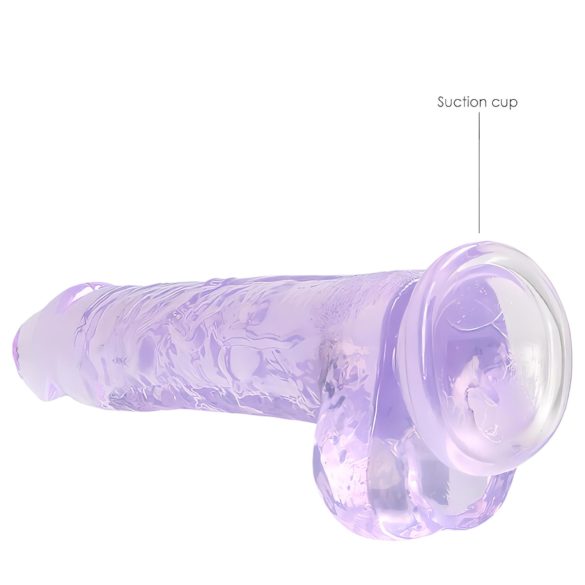 REALROCK - Transparent Realistischer Dildo - Lila (19cm)
