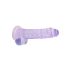 REALROCK - Transparent Realistischer Dildo - Lila (19cm)