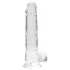 REALROCK - realistischer Dildo, transparent (19cm)