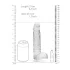 REALROCK - realistischer Dildo, transparent (19cm)
