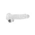 REALROCK - realistischer Dildo, transparent (19cm)