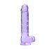 REALROCK - Durchsichtiger Naturgetreuer Dildo - Violett (22 cm)