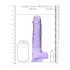 REALROCK - Durchsichtiger Naturgetreuer Dildo - Violett (22 cm)