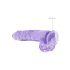REALROCK - Durchsichtiger Naturgetreuer Dildo - Violett (22 cm)