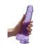 REALROCK - Durchsichtiger Naturgetreuer Dildo - Violett (22 cm)
