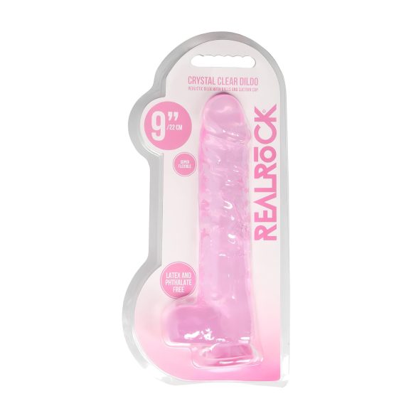 REALROCK - transparenter realitätsnaher Dildo - Pink (22cm)