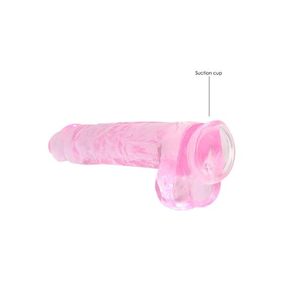 REALROCK - durchsichtiger realistischer Dildo - pink (22cm)