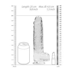   REALROCK -Transparentes realistisches Dildo - kristallklar (22cm)