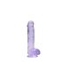 REALROCK - transparenter, naturgetreuer Dildo - Lila (15cm)