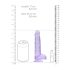 REALROCK - transparenter, naturgetreuer Dildo - Lila (15cm)