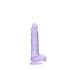 REALROCK - transparenter, naturgetreuer Dildo - Lila (15cm)