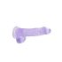 REALROCK - transparenter, naturgetreuer Dildo - Lila (15cm)