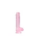REALROCK - Transparenter Real-Dildo - Pink (15 cm)