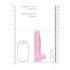 REALROCK - Transparenter Realistischer Dildo - Pink (15 cm)
