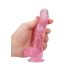 REALROCK - Transparenter Realistischer Dildo - Pink (15 cm)