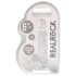 REALROCK - transparenter, naturgetreuer Dildo - durchsichtig (15 cm)