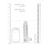 REALROCK - transparenter, naturgetreuer Dildo - durchsichtig (15 cm)
