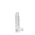 REALROCK - transparenter, naturgetreuer Dildo - durchsichtig (15 cm)