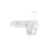 REALROCK - transparenter, naturgetreuer Dildo - durchsichtig (15 cm)