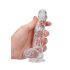 REALROCK - transparenter, naturgetreuer Dildo - durchsichtig (15 cm)