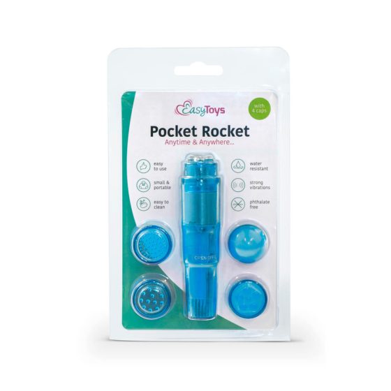 Easytoys Pocket Rocket - Vibrator-Set - Blau (5-teilig)