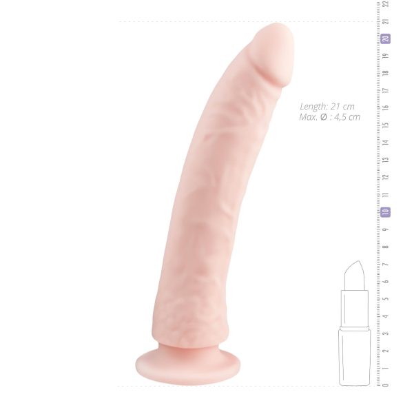 Easytoys - Silikon-Dildo mit Saugnapf (21cm) - natur