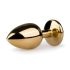 Easytoys Metall No.1 - Gold Analplug mit lila Kristall (2,5 cm)