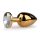 Easytoys Metall Nr.1 - Analplug mit weißem Stein - Gold (2,5 cm)