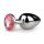 Easytoys Metall Nr.1 - Silber Analplug mit pinkem Stein (2,7 cm)