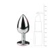 Easytoys Metall Nr.1 - Silber Analplug mit pinkem Stein (2,7 cm)