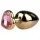 EasyToys Metal No.8 - Analplug mit Herzfuß (gold-pink, 3,5 cm)