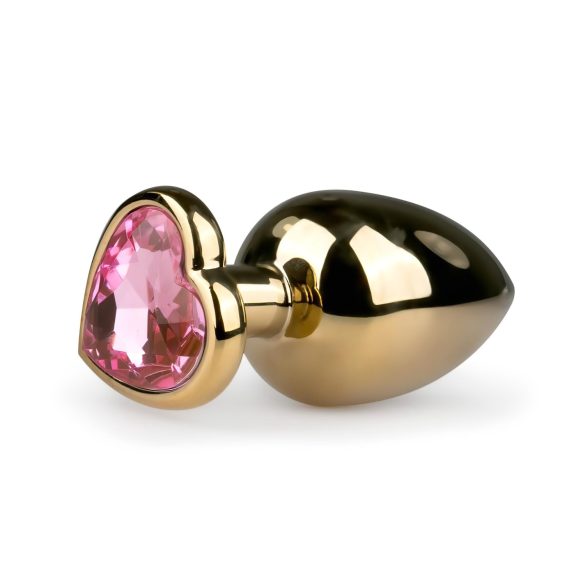 Easytoys Metall No.8 - Analplug mit Herzfuß - Gold-Pink (3,5 cm)
