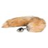 Easytoys Fox NO1 - Metall Analplug mit Fuchsschwanz (Silber-Rot)