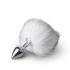 Easytoys Bunny NO1 - Metall Analplug mit Hasenschwanz (Silber-Weiß)